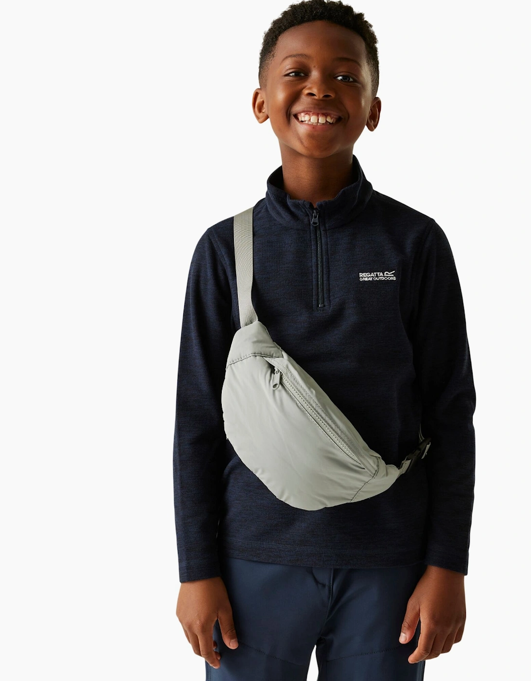 Regatta Unisex Navy Childrens/ Hot Shot Quarter Zip Fleece Top - Size: 13 Years Kids