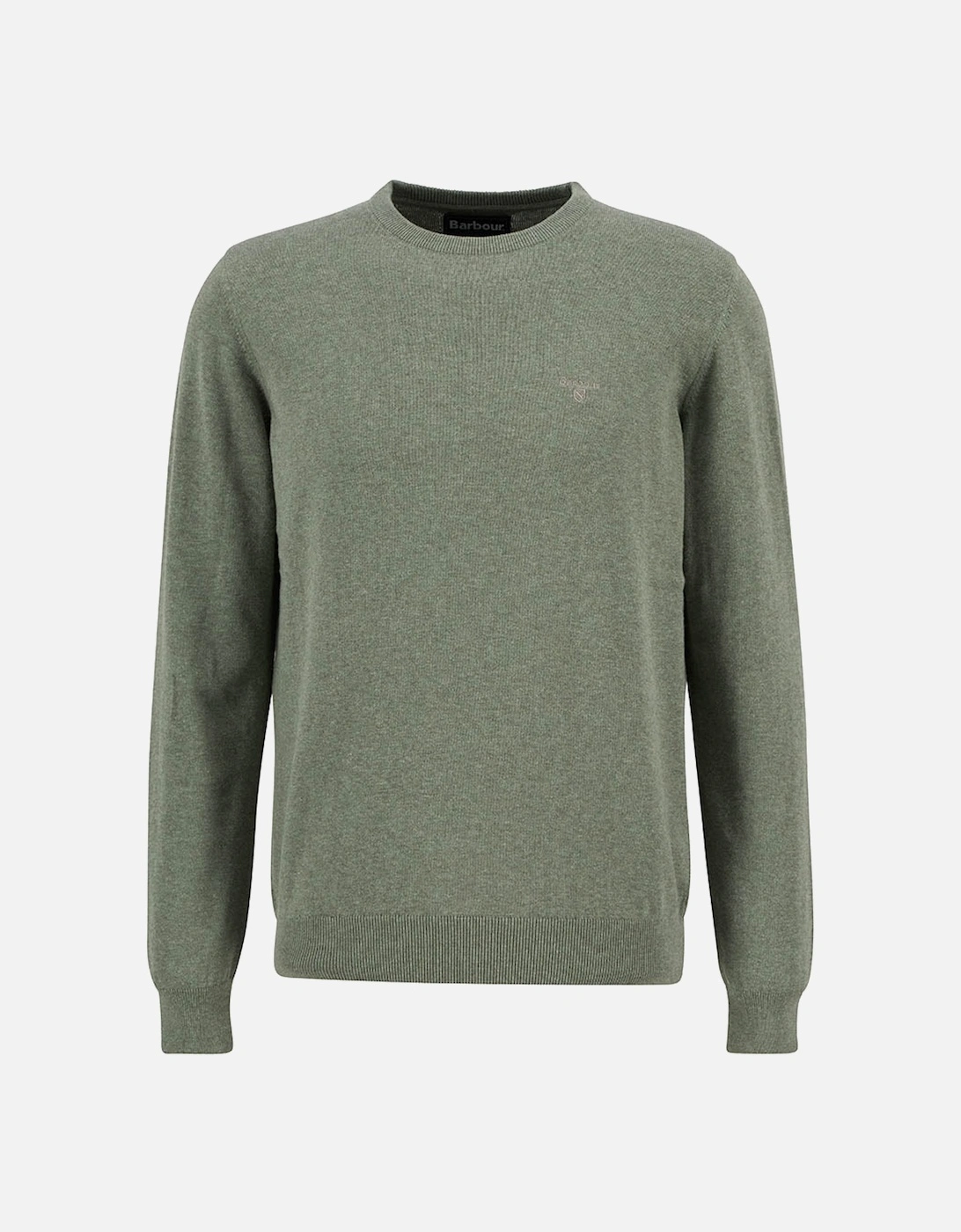 Pima Cotton Mens Crew Sweatshirt - Thyme, 2 of 1