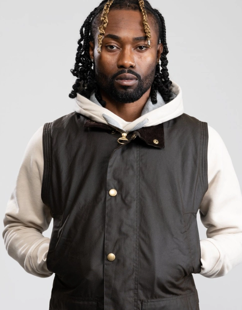 Westmorland Mens Wax Gilet - Olive