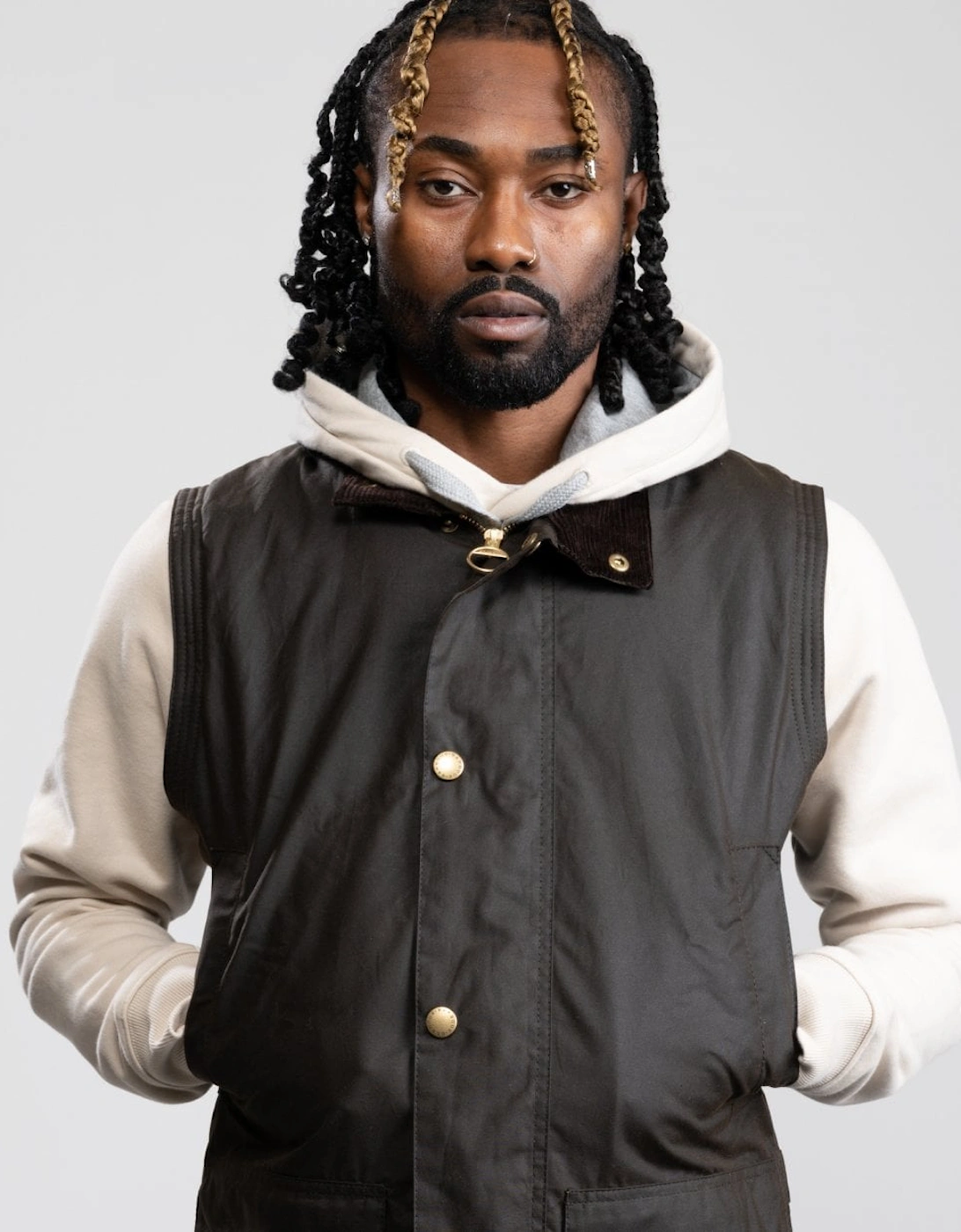 Westmorland Mens Wax Gilet - Olive