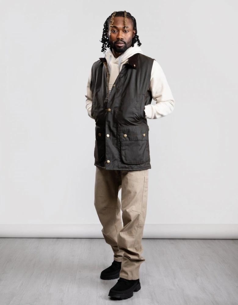 Westmorland Mens Wax Gilet - Olive