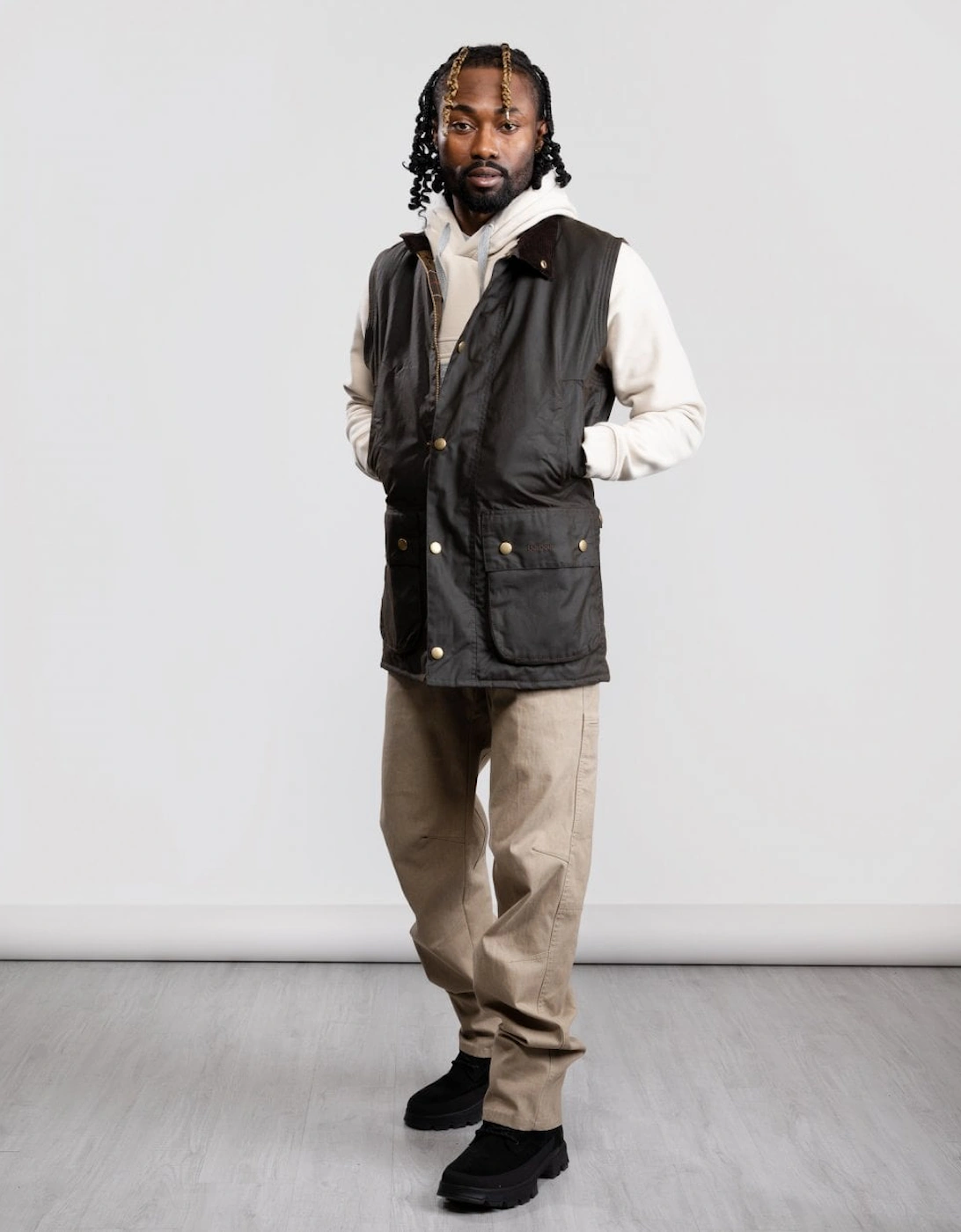 Westmorland Mens Wax Gilet - Olive