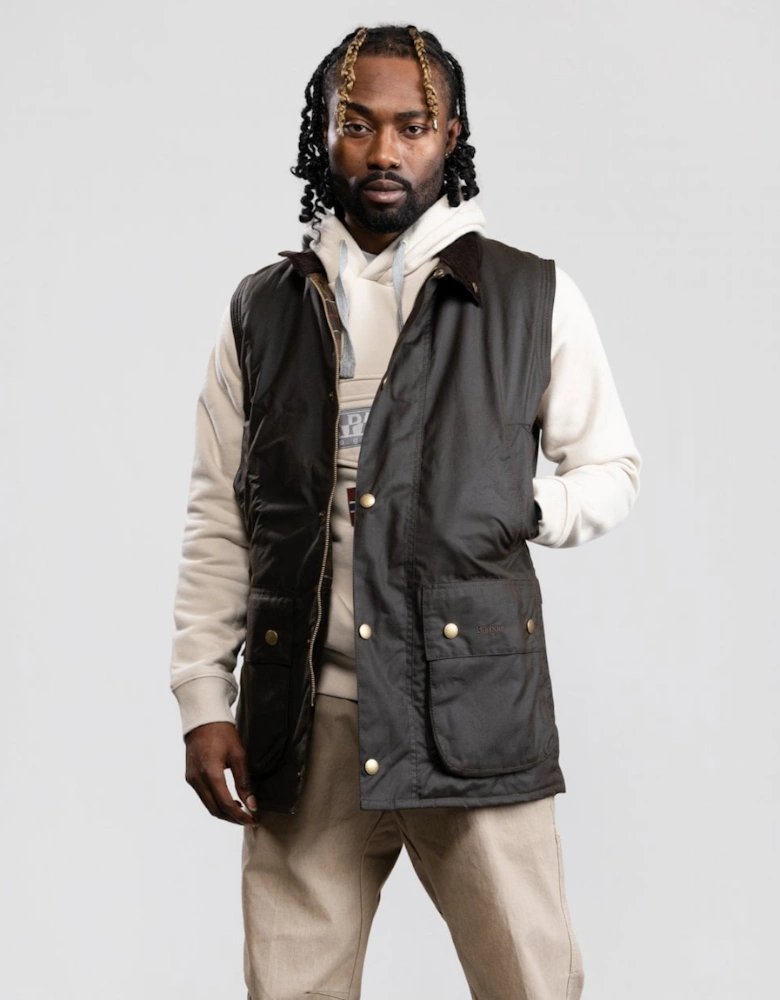 Westmorland Mens Wax Gilet - Olive