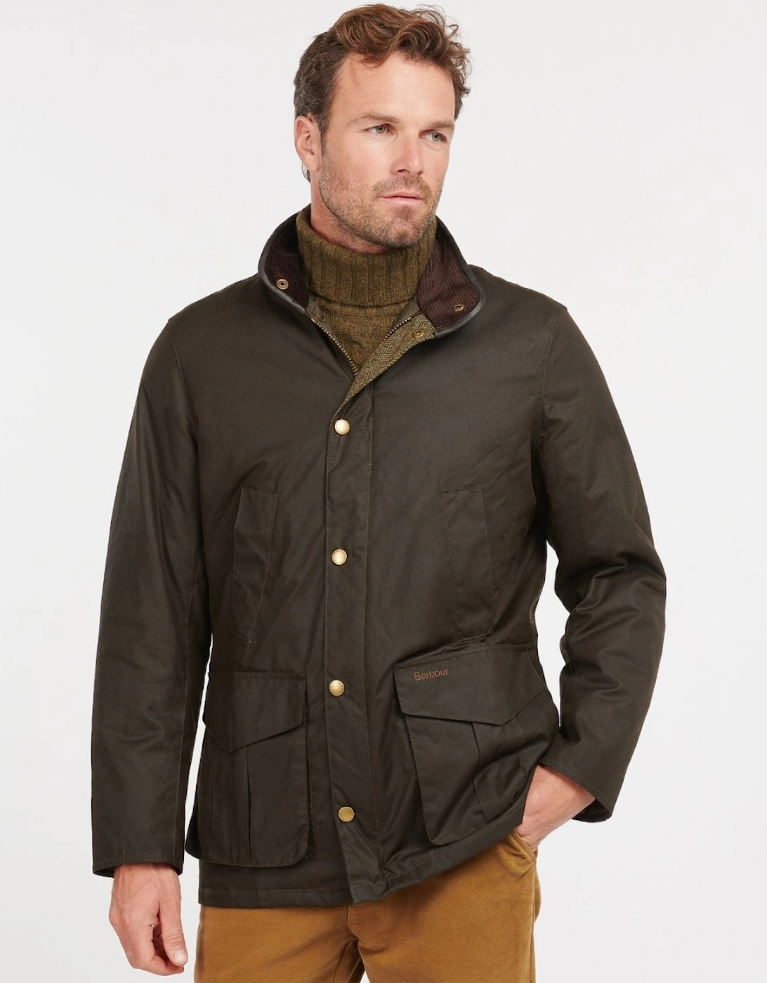 Hereford Mens Wax Jacket - Olive, 11 of 10