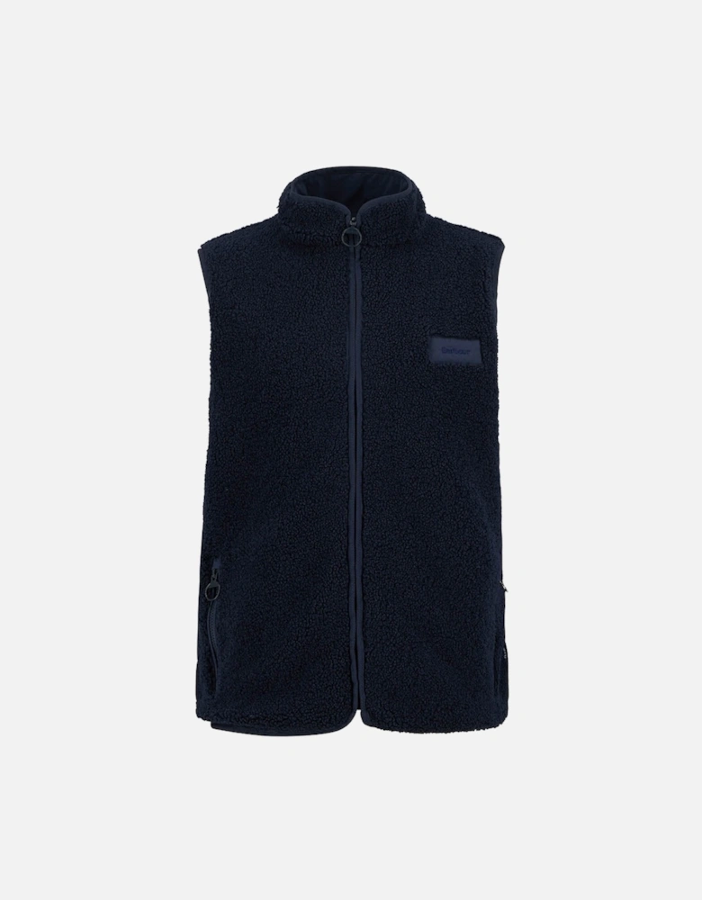 Mens Reversible Fleece Gilet - Navy