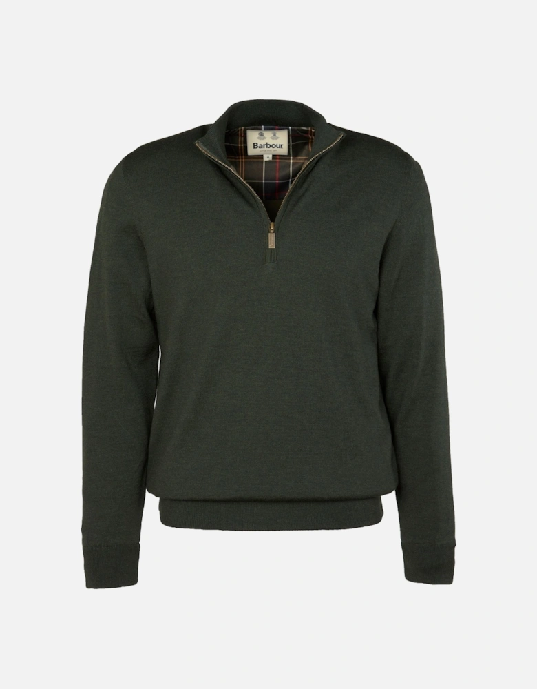Gamlin Mens Half Zip Jumper - Olive