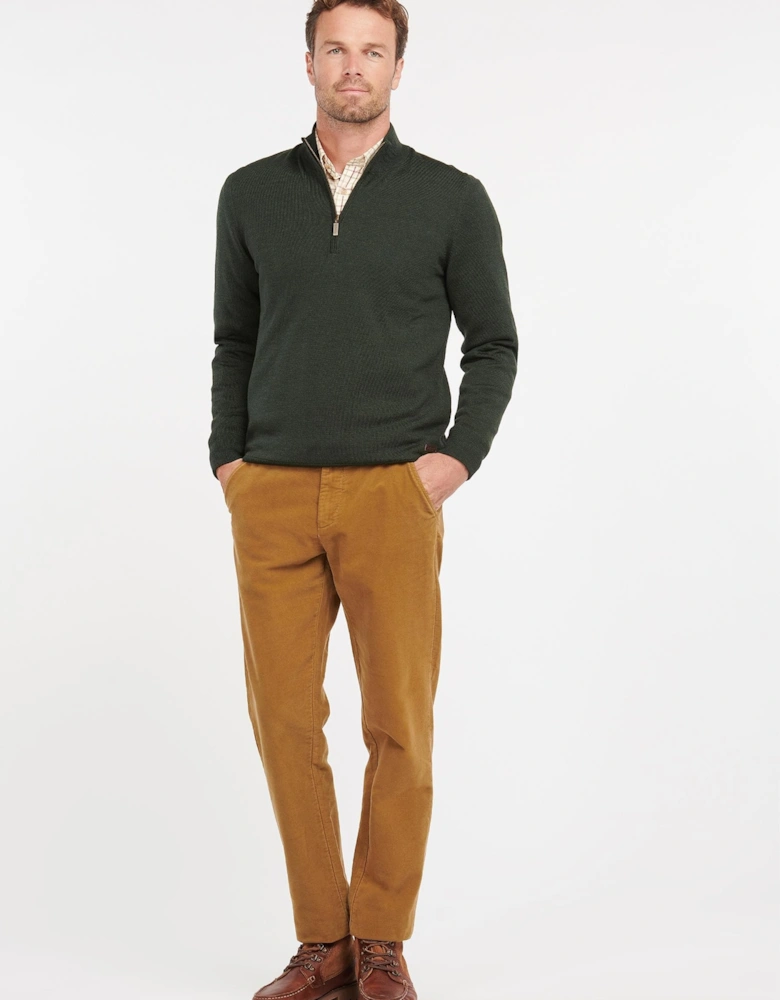 Gamlin Mens Half Zip Jumper - Olive