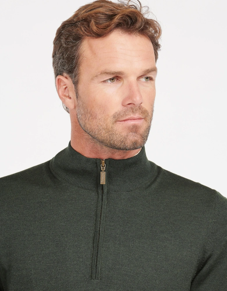 Gamlin Mens Half Zip Jumper - Olive