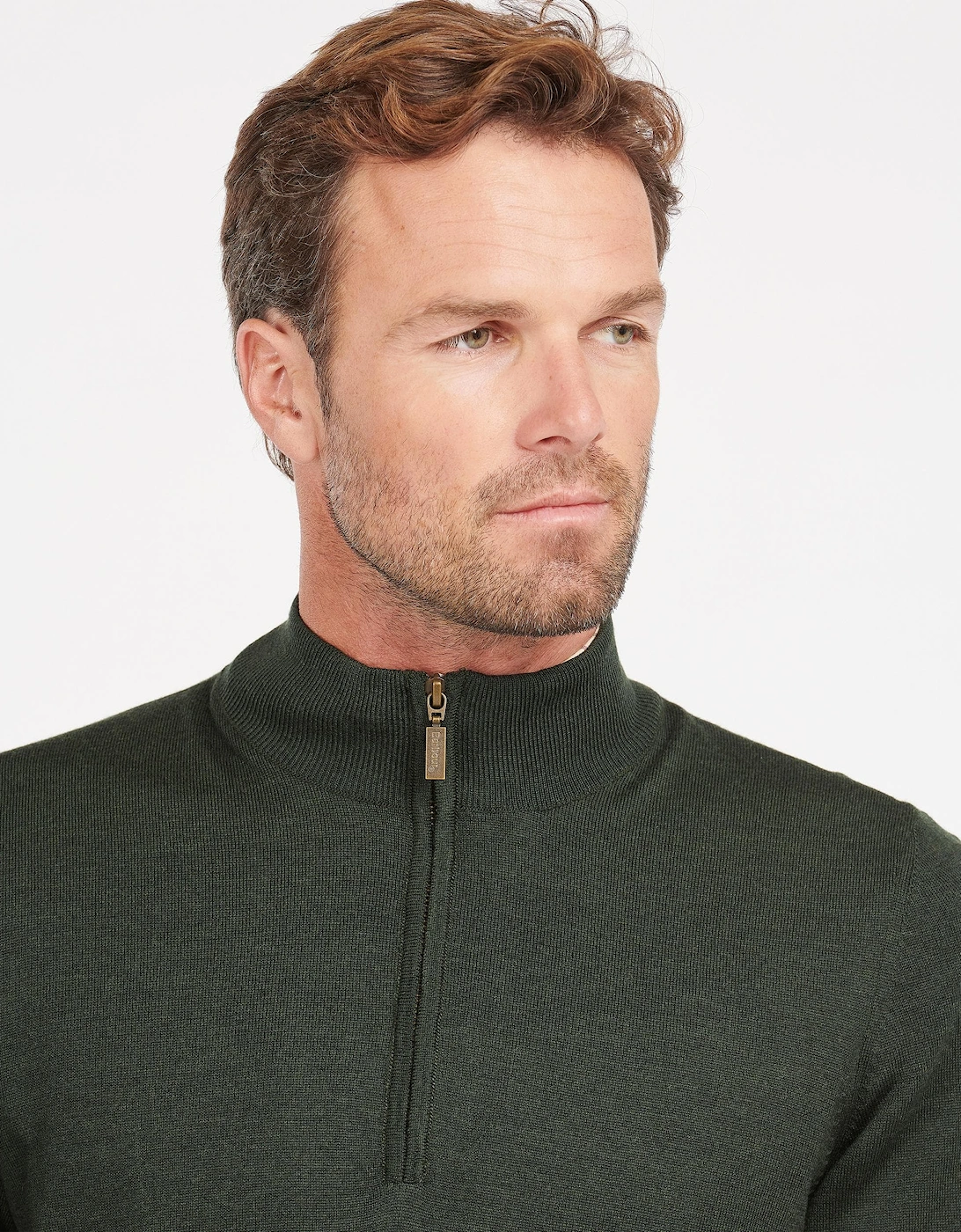 Gamlin Mens Half Zip Jumper - Olive