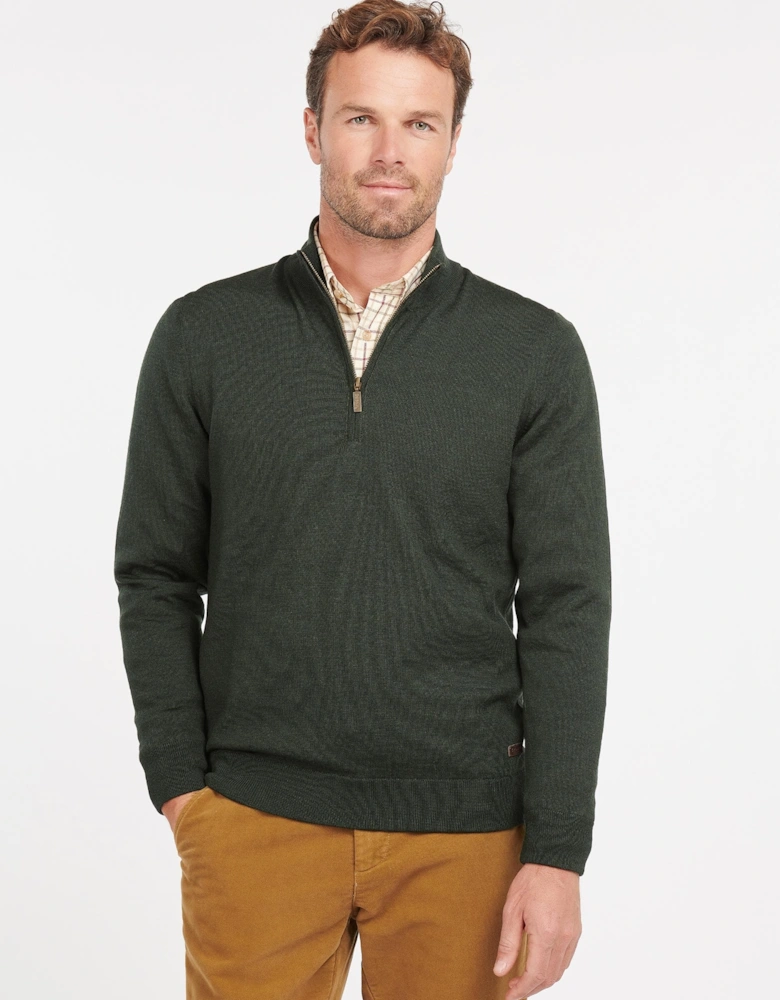 Gamlin Mens Half Zip Jumper - Olive