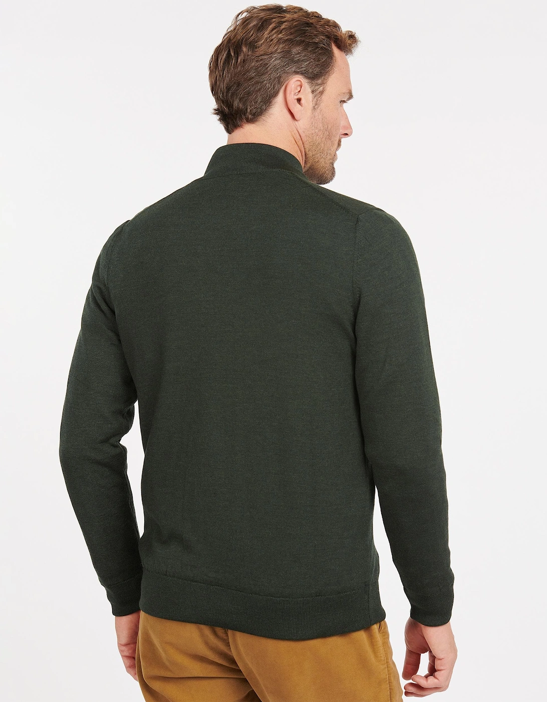 Gamlin Mens Half Zip Jumper - Olive
