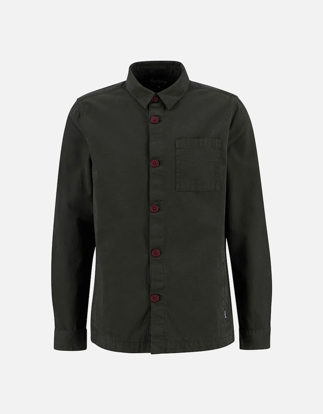 Washed Mens Overshirt - Forest, 2 of 1