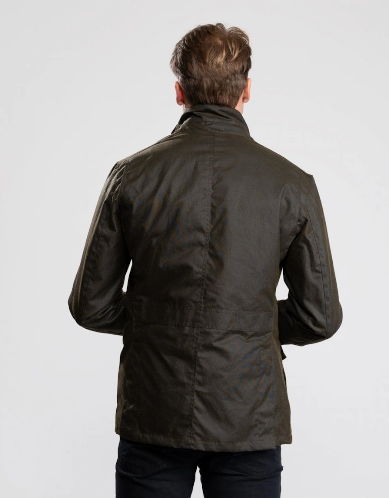 Lutz Mens Wax Jacket - Olive