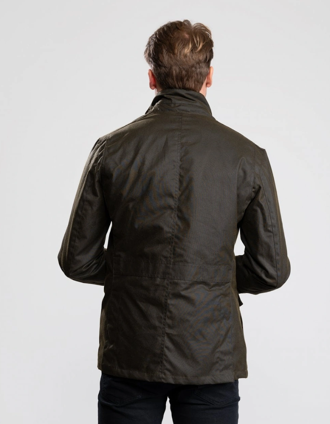 Lutz Mens Wax Jacket - Olive
