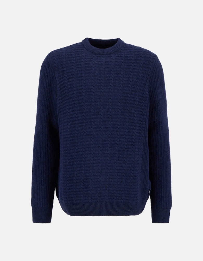 Cleveland Mens Crew Neck Sweater - Navy