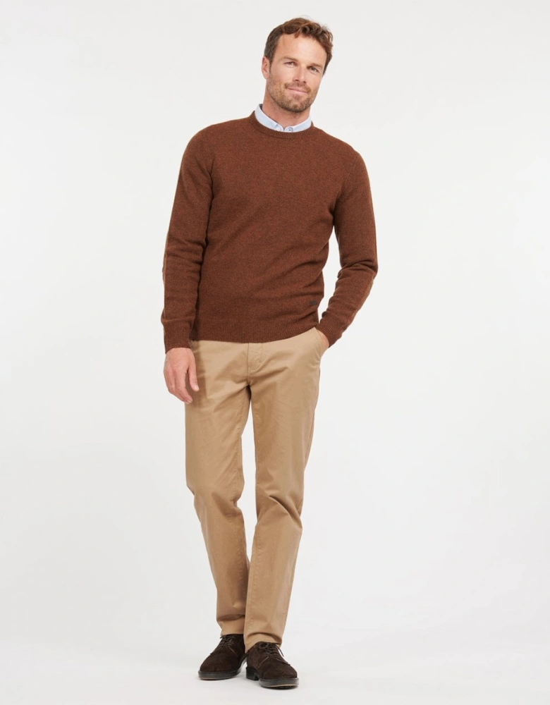 Essential Patch Mens Crew-Neck Jumper - Bracken