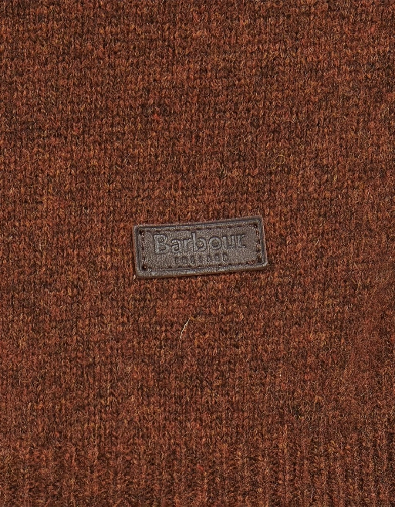 Essential Patch Mens Crew-Neck Jumper - Bracken
