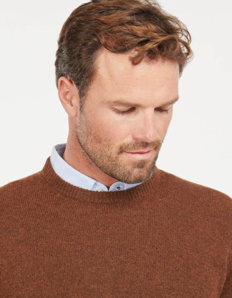 Essential Patch Mens Crew-Neck Jumper - Bracken
