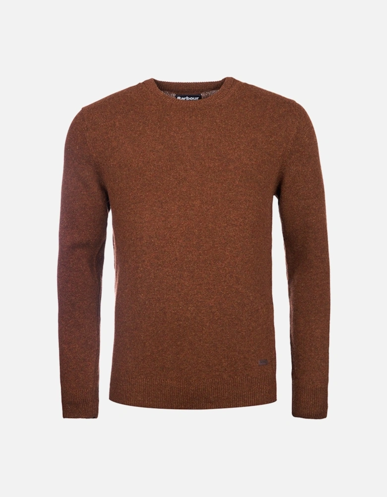 Essential Patch Mens Crew-Neck Jumper - Bracken