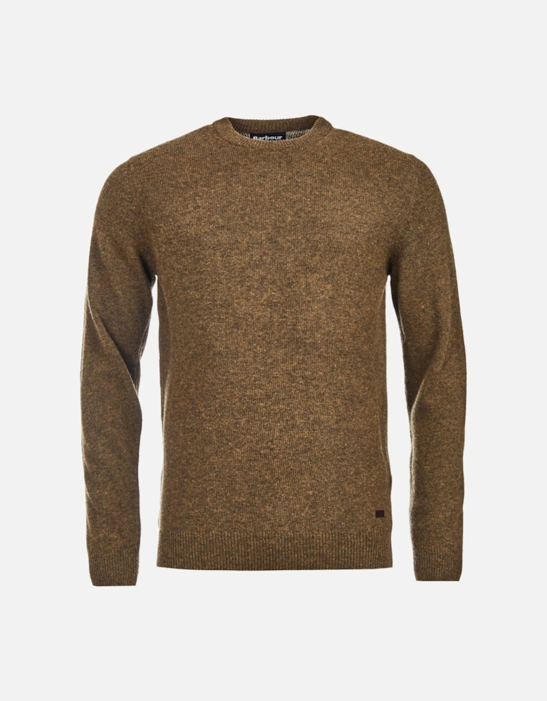 Essential Patch Mens Crew-Neck Jumper - Willow