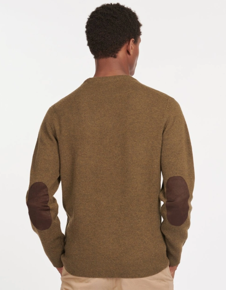 Essential Patch Mens Crew-Neck Jumper - Willow
