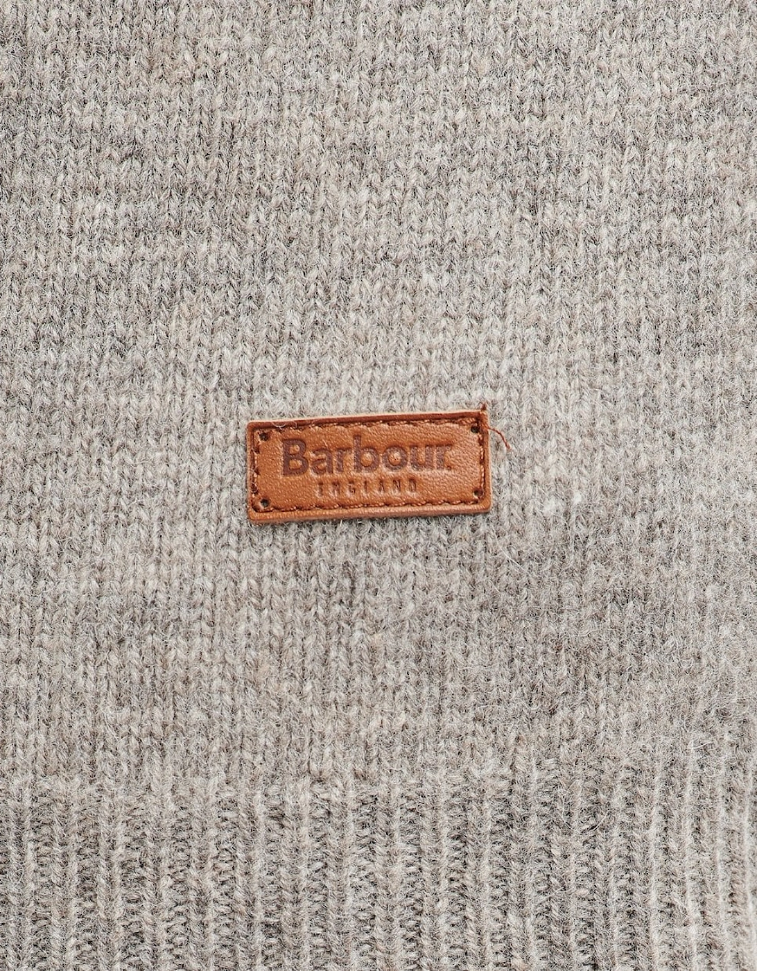 Essential Patch Mens Crew-Neck Jumper - Stone