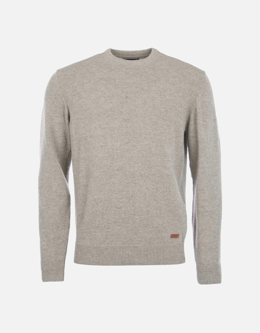Essential Patch Mens Crew-Neck Jumper - Stone
