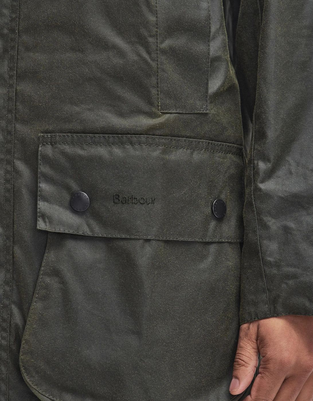 Border Mens Wax Jacket - Archive Olive