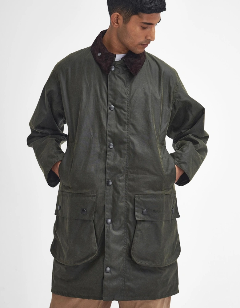 Border Mens Wax Jacket - Archive Olive