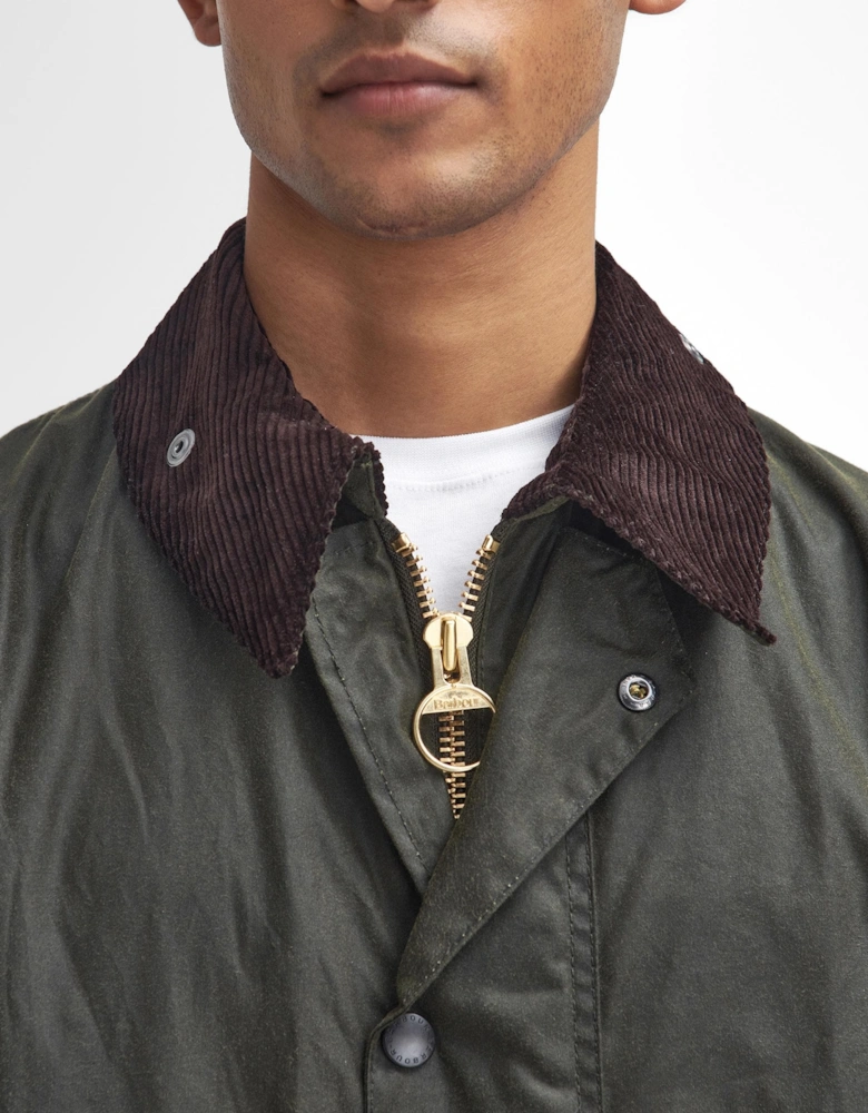 Border Mens Wax Jacket - Archive Olive
