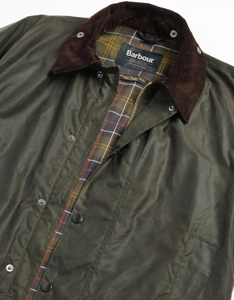 Border Mens Wax Jacket - Archive Olive