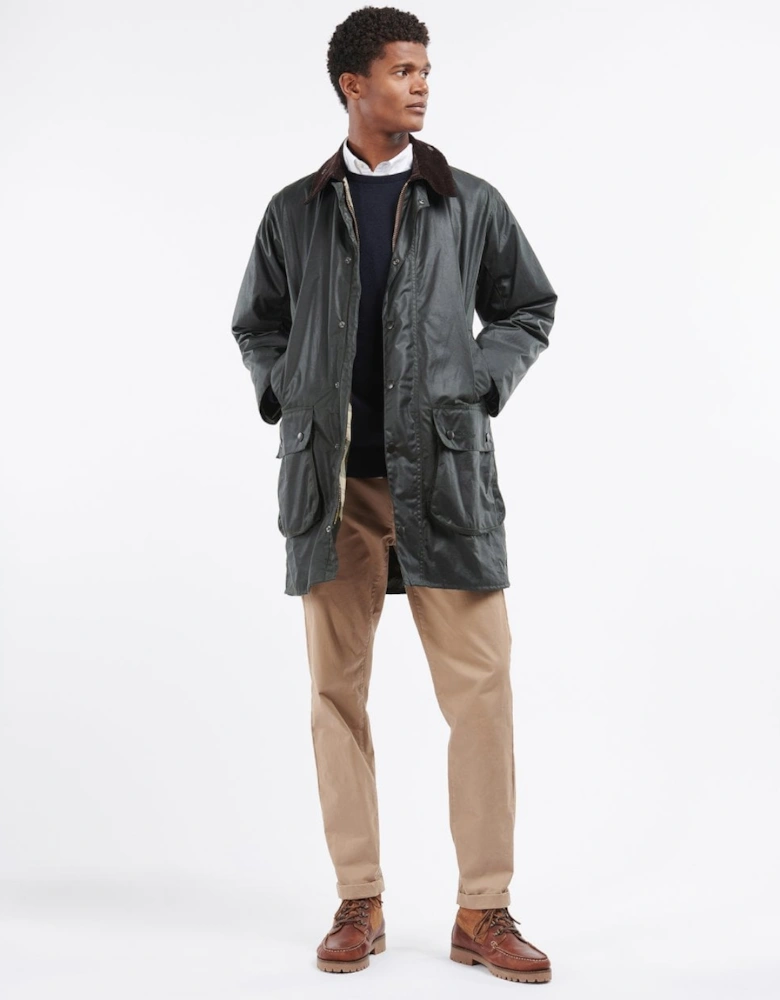 Border Mens Wax Jacket - Sage