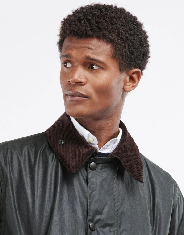 Border Mens Wax Jacket - Sage
