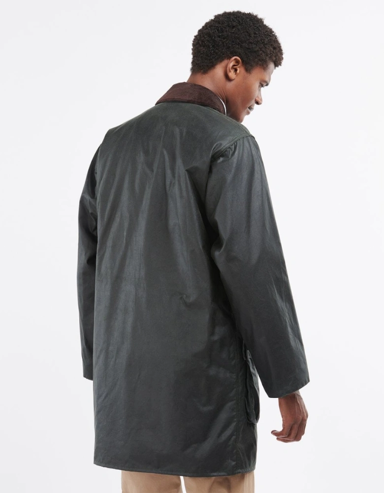 Border Mens Wax Jacket - Sage