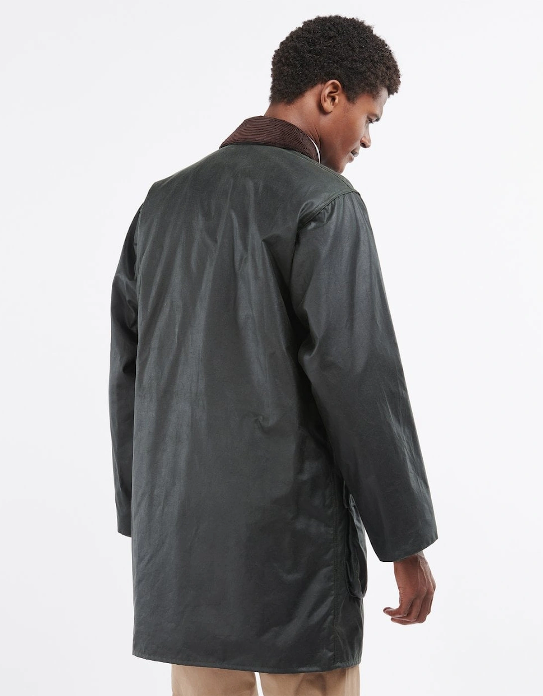 Border Mens Wax Jacket - Sage