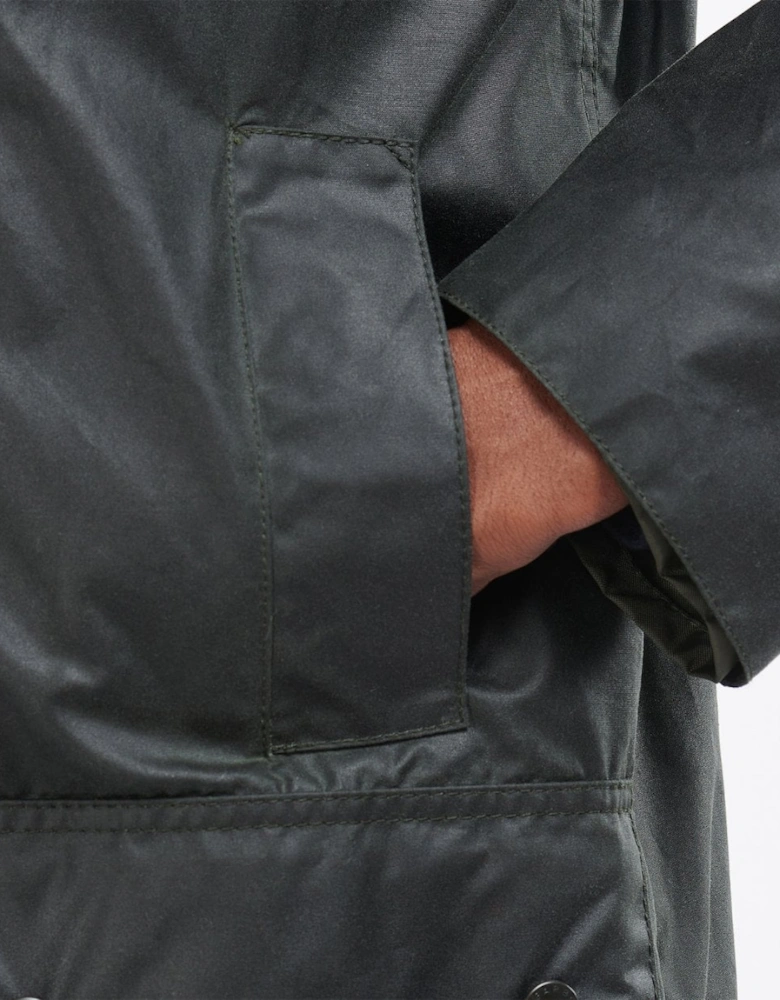 Border Mens Wax Jacket - Sage