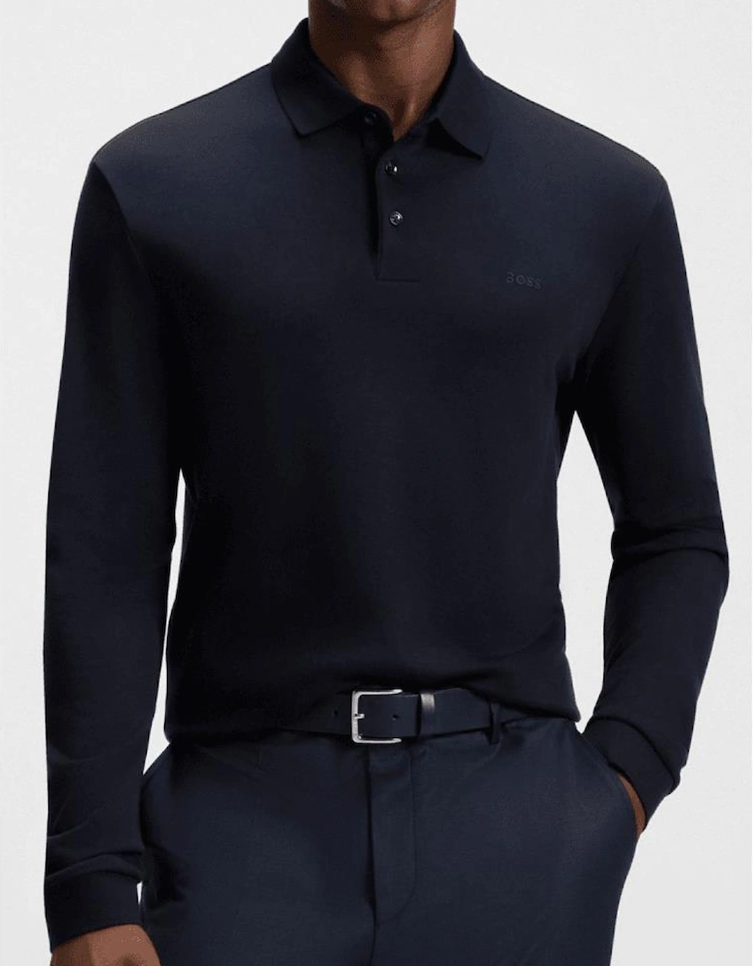 Pado 30 Long Sleeve Navy Blue Polo Shirt