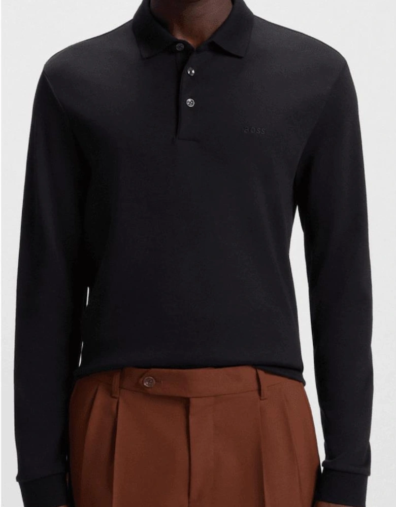 Pado 30 Long Sleeve Black Polo Shirt