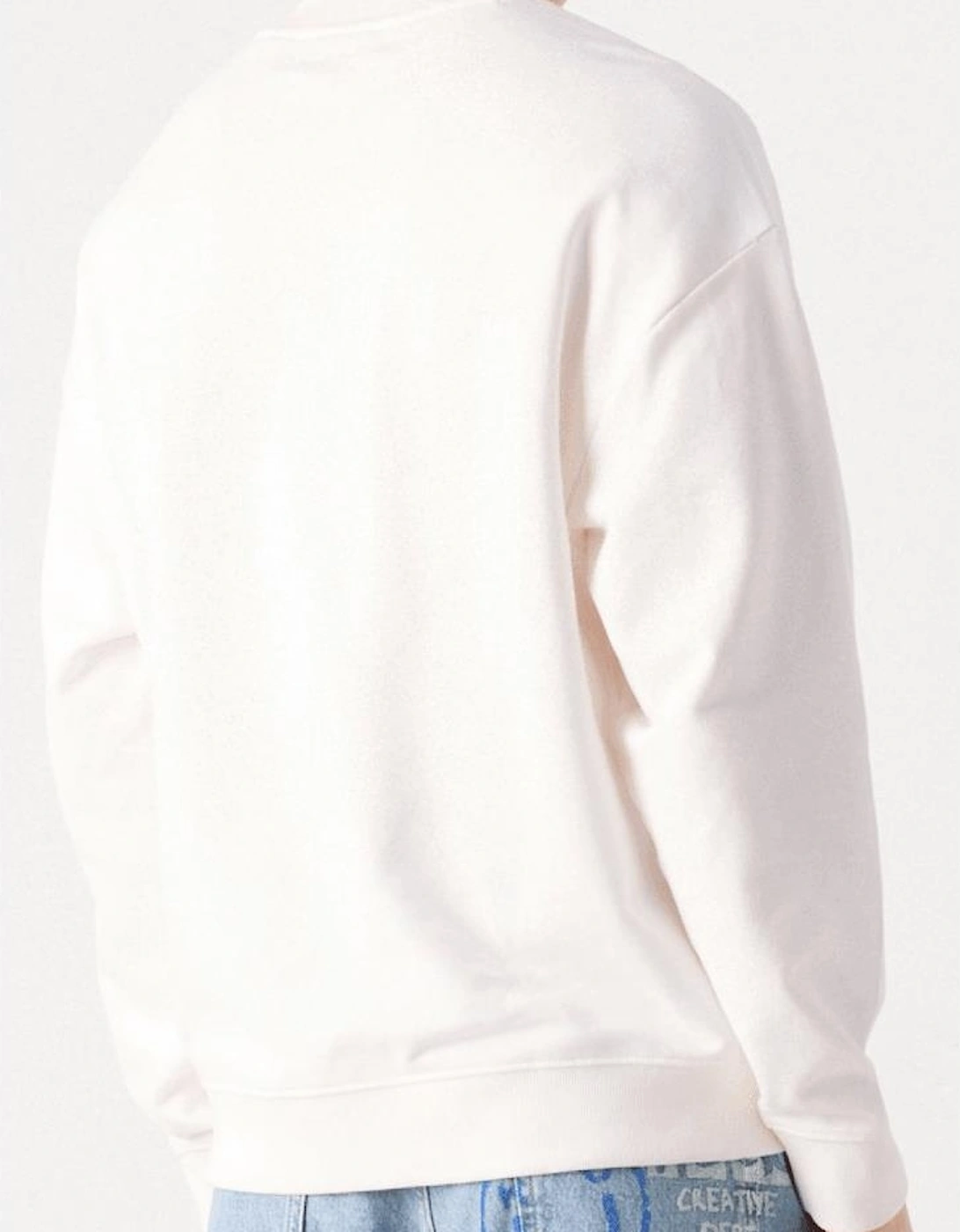 Dapocrew Relaxed Fit White Sweatshirt