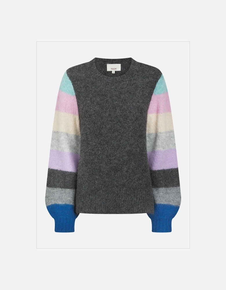 Morgan Supersoft Striped Cuff Jumper in Blue