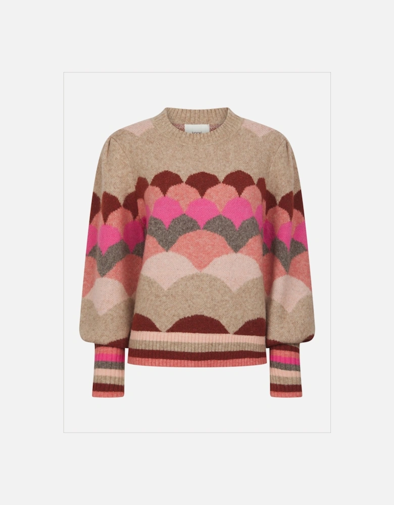 Mabel Scallop Pattern Jumper in Pink