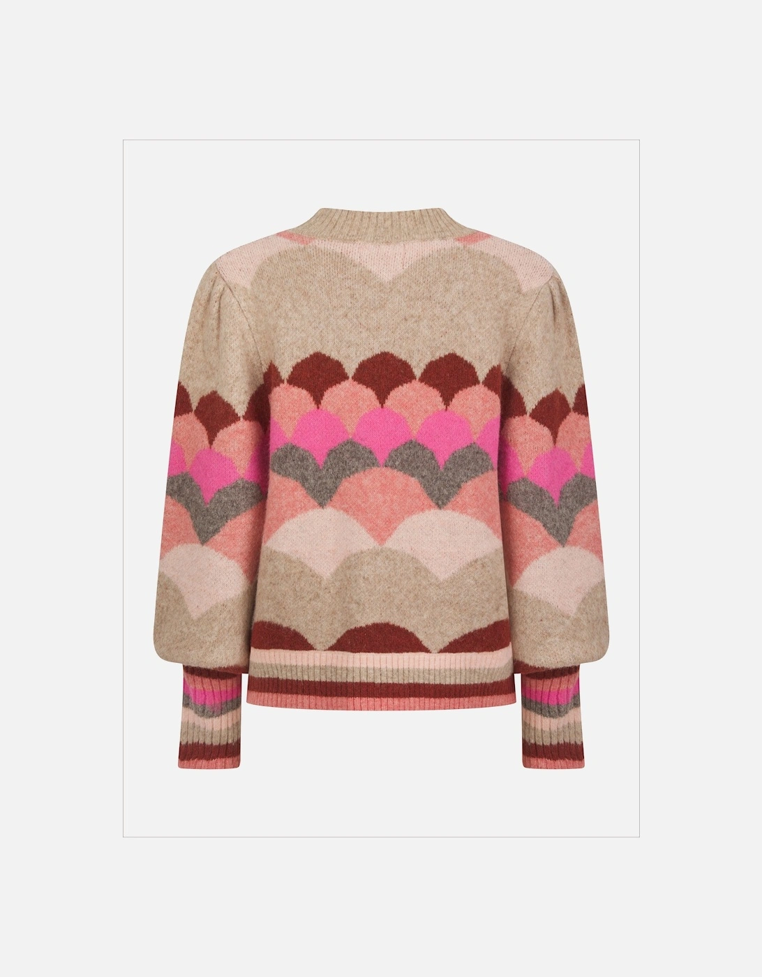 Mabel Scallop Pattern Jumper in Pink