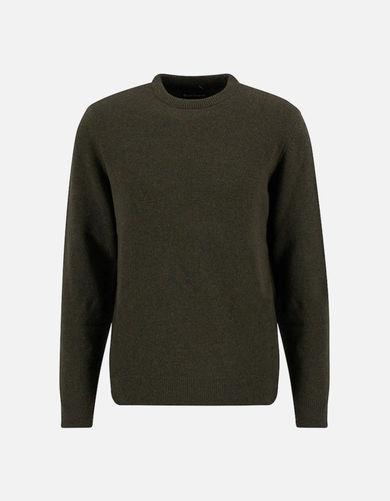 Holden Mens Crew Neck Knitted Sweater - Olive Marl
