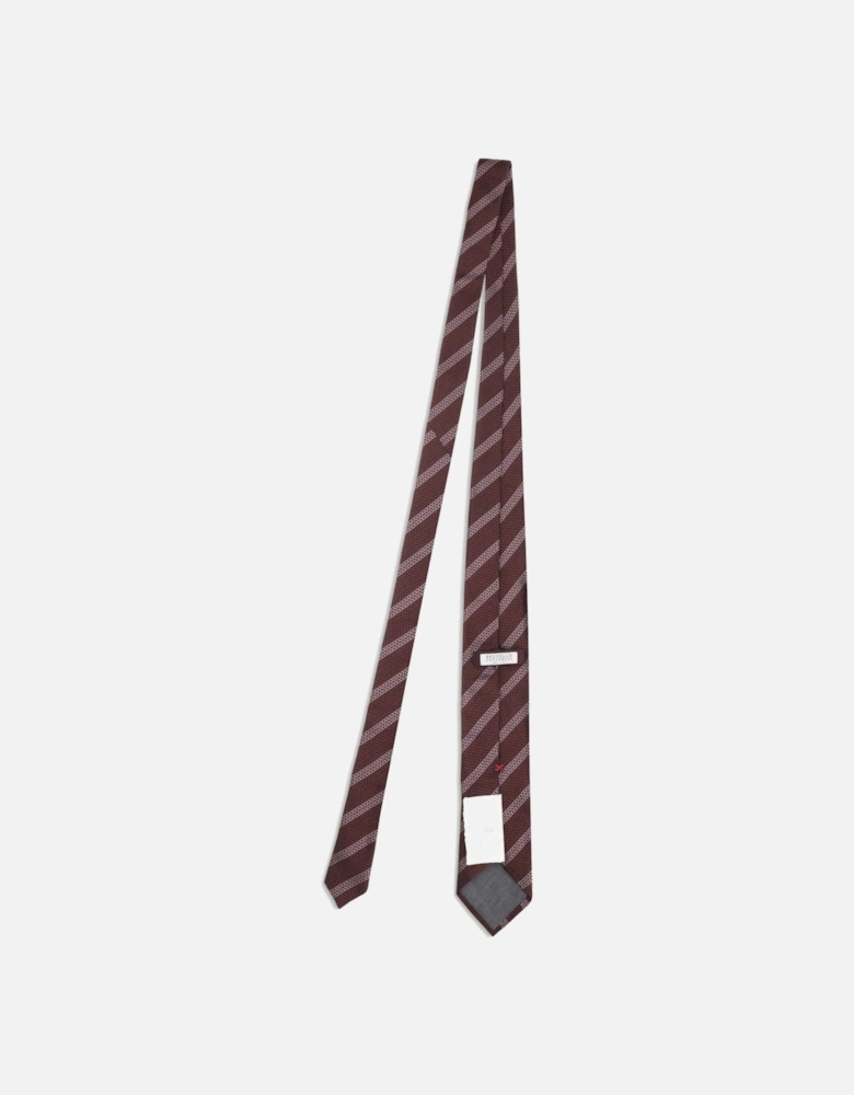 Stripe Tie Burgundy