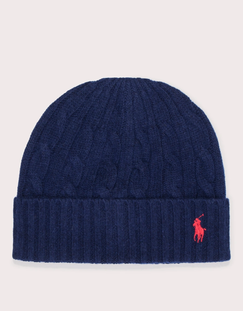 Cable Knit Merino Wool-Blend Beanie