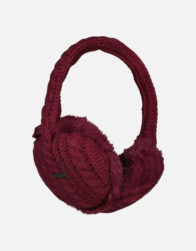 Womens Monique Faux Fur Cable Knit Ear Muffs Earwarmers