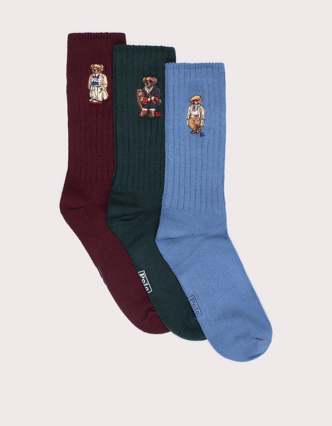 3 Pack of Polo Bear Crew Socks with Gift Box, 4 of 3