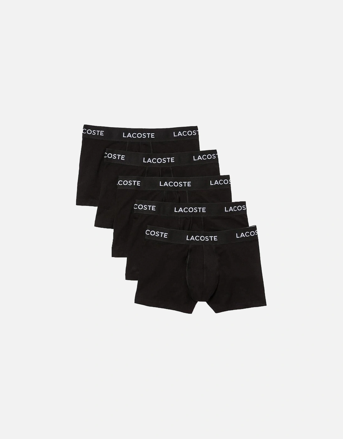 5-Pack Casual Boxer Trunks, Black, 6 of 5