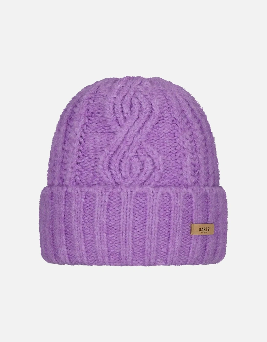 Womens Farrah Cable Knit Fleece Lined Beanie Hat, 2 of 1
