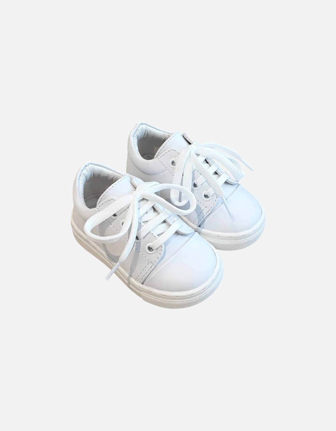 White Leather Santiago Trainers, 3 of 2
